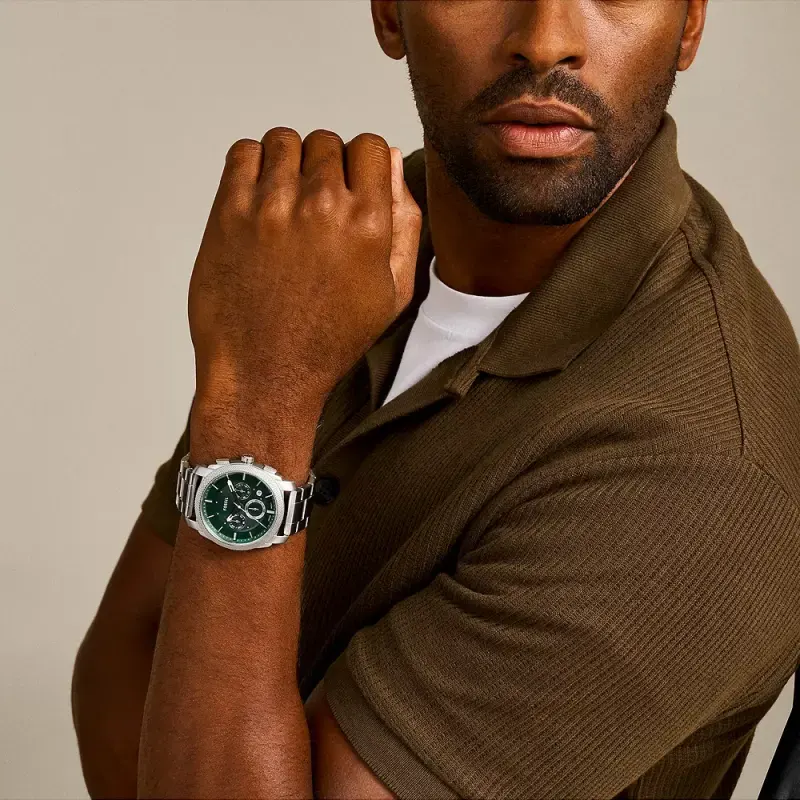 Fossil Machine Chronograph Green Dial Men's Watch- FS6079